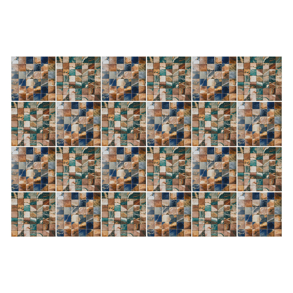 Nálepky na dlaždice Mozaika s geometrickými štvorčekmi