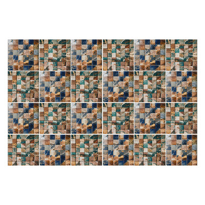 Nálepky na dlaždice Mozaika s geometrickými štvorčekmi