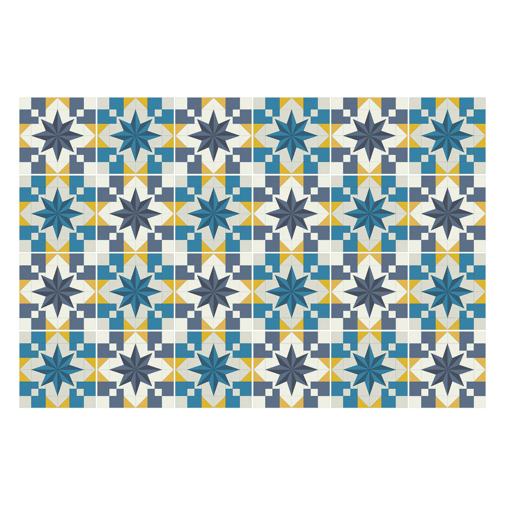 Nálepky na dlaždice Geometria s hviezdami