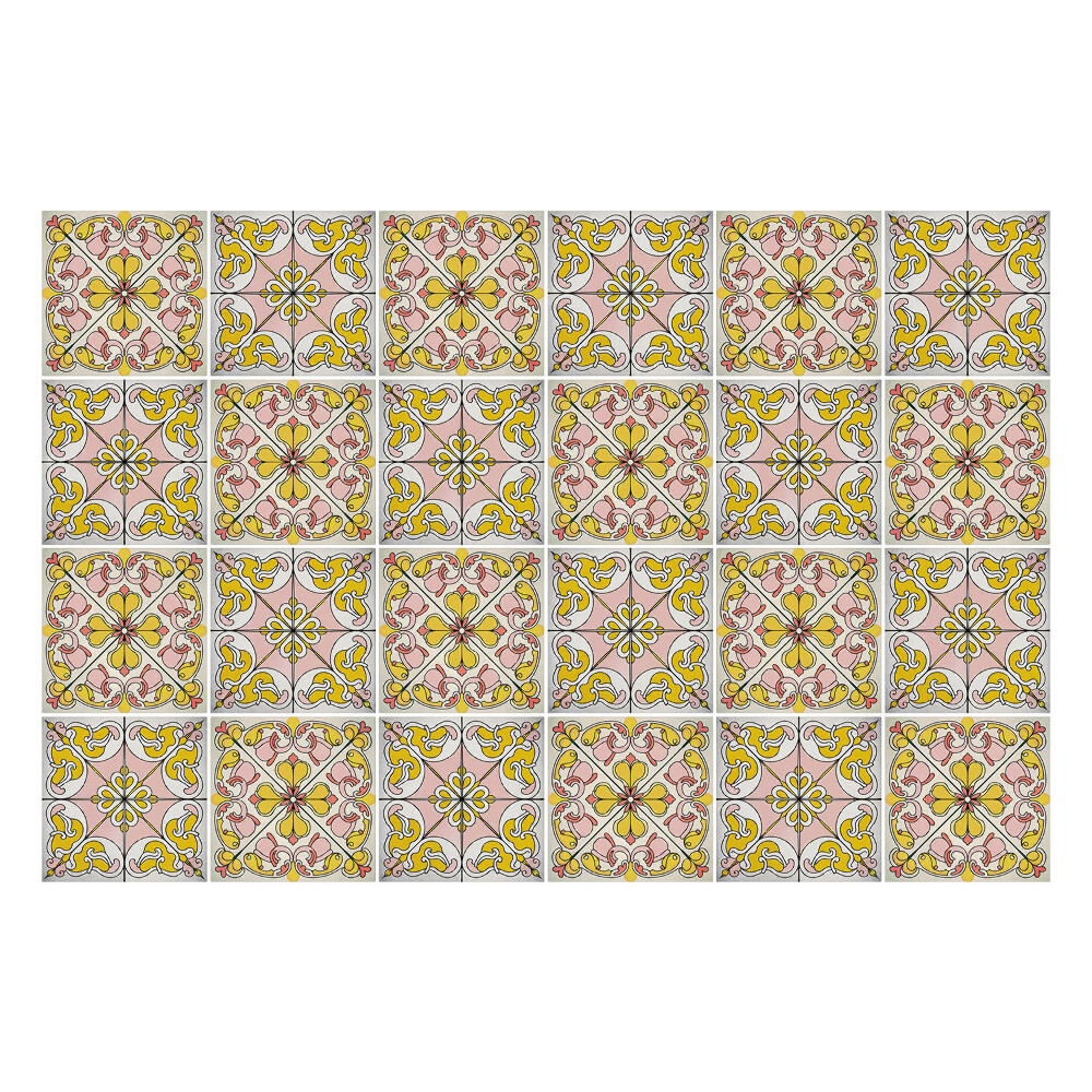 Samolepky na kachličky Kvetinové ozdoby v aranžmáne