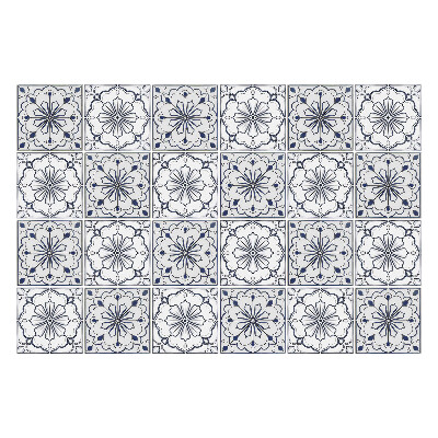 Samolepky na kachličky Kvetinové ozdoby v mozaike