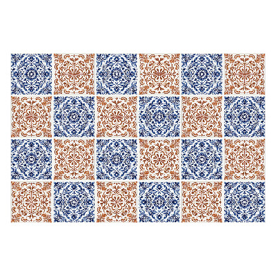 Nálepky na dlaždice Kvetinové ozdoby v sieťke