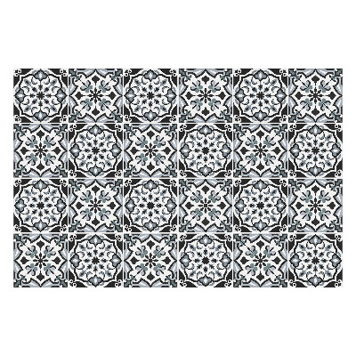 Nálepky na dlaždice Kvetinové ozdoby v kruhoch