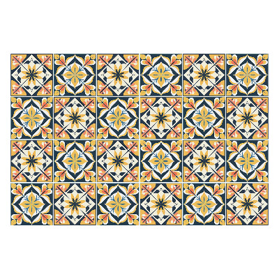 Samolepky na kachličky Kvetinové motívy v aranžmáne