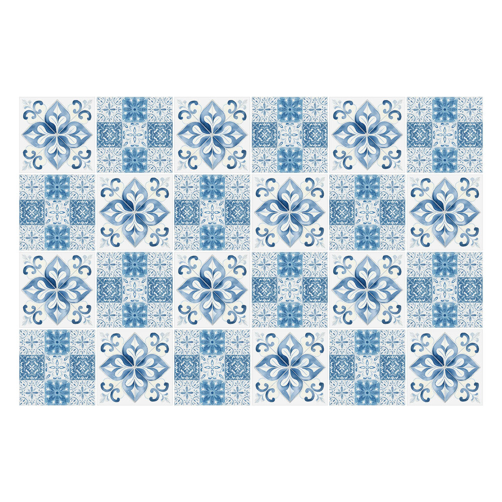 Samolepky na kachličky Modrá dlaždicová mozaika