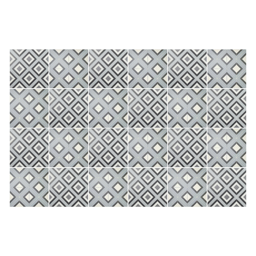 Samolepky na obklady Geometrické kosoštvorce v mriežke