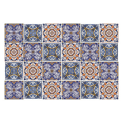 Samolepky na obklady Kvetinové a geometrické motívy