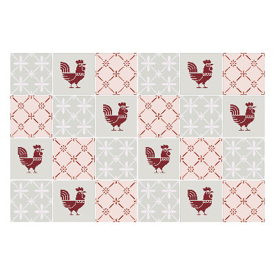 Samolepky na kachličky Kockované líšky