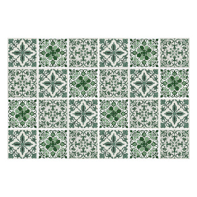 Samolepky na kachličky Vzorované zelené dlaždice
