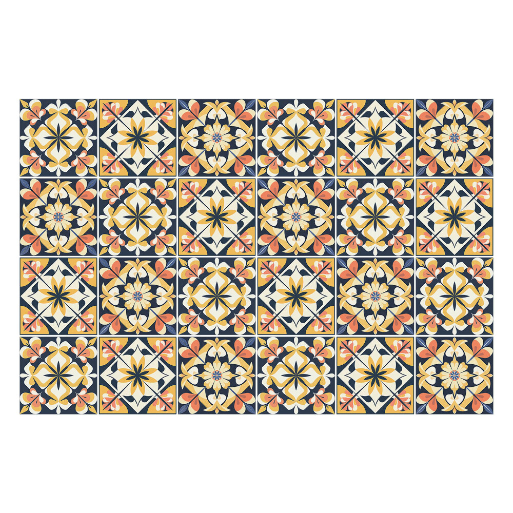 Samolepky na obklady Vzorovaná retro mozaika