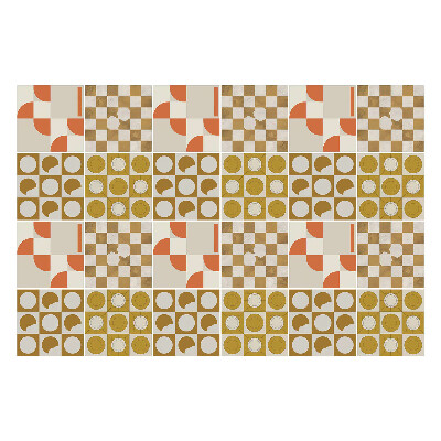 Nálepky na dlaždice Geometrické tvary a postavy