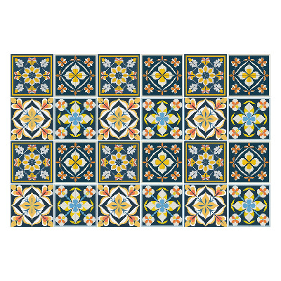 Samolepky na kachličky Marocké kvetinové dlaždice