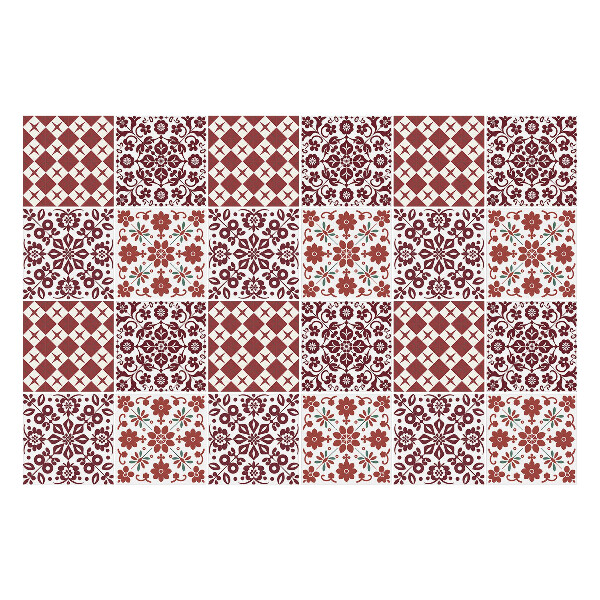 Samolepky na obklady Kvetinové a geometrické motívy