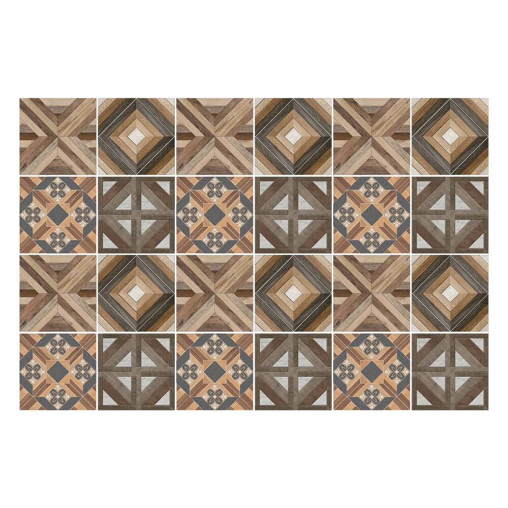 Samolepky na obklady Geometrické usporiadanie dreva