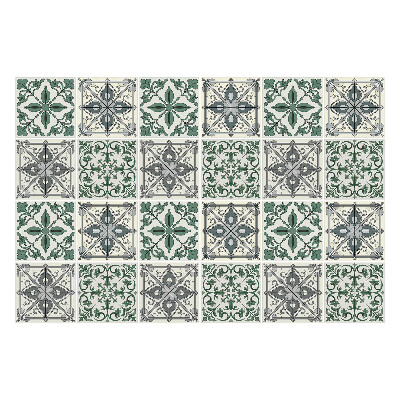 Nálepky na dlaždice Elegantná dlažba s kvetinovým motívom