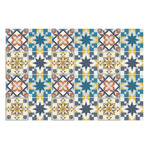 Nálepky na dlaždice Geometrické motívy s hviezdami