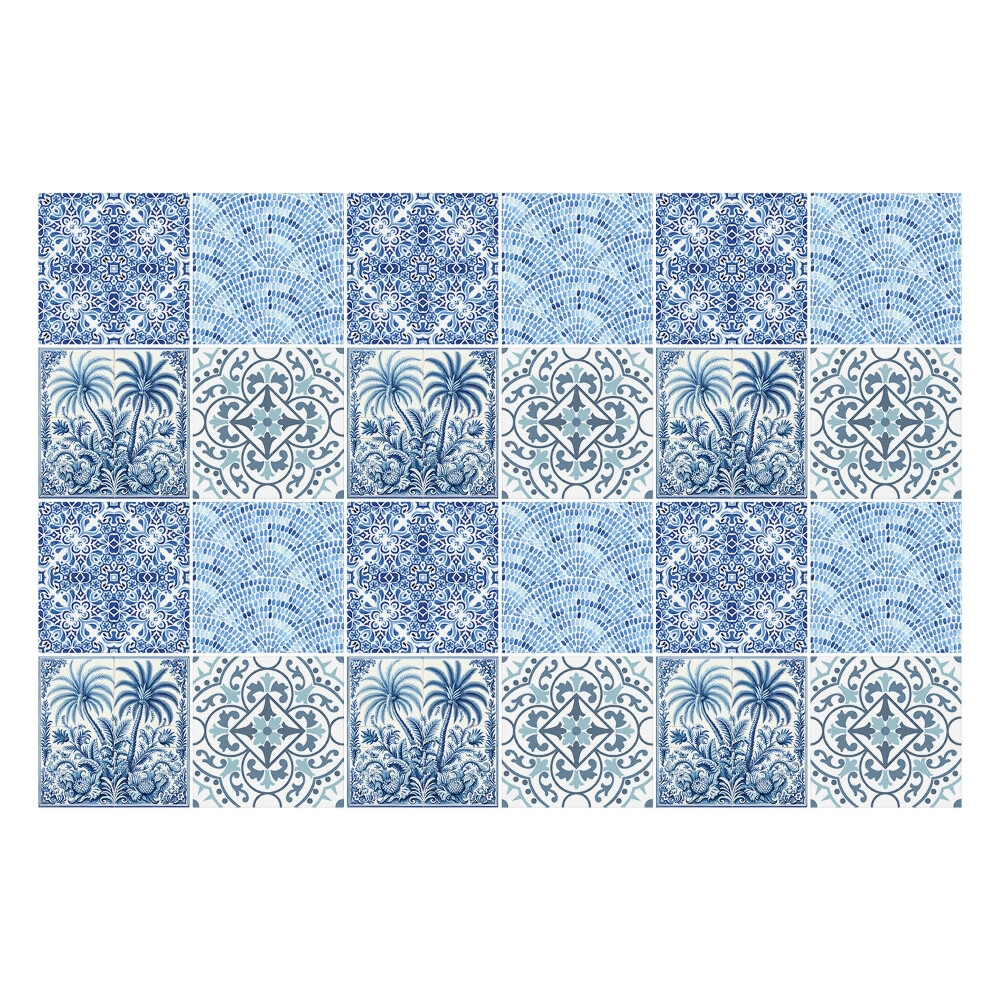 Nálepky na dlaždice Dlažba s rastlinnými motívmi