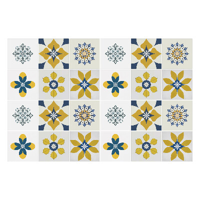 Nálepky na dlaždice Sada mandaly a kvetov