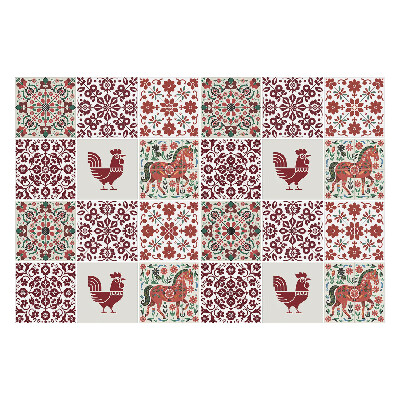 Samolepky na obklady Kurčatá a kone v kvetoch