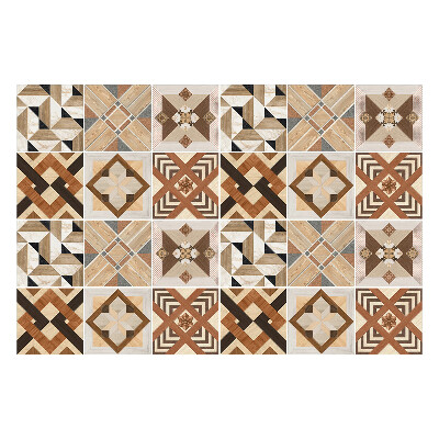 Nálepky na dlaždice Geometria drevených tvarov