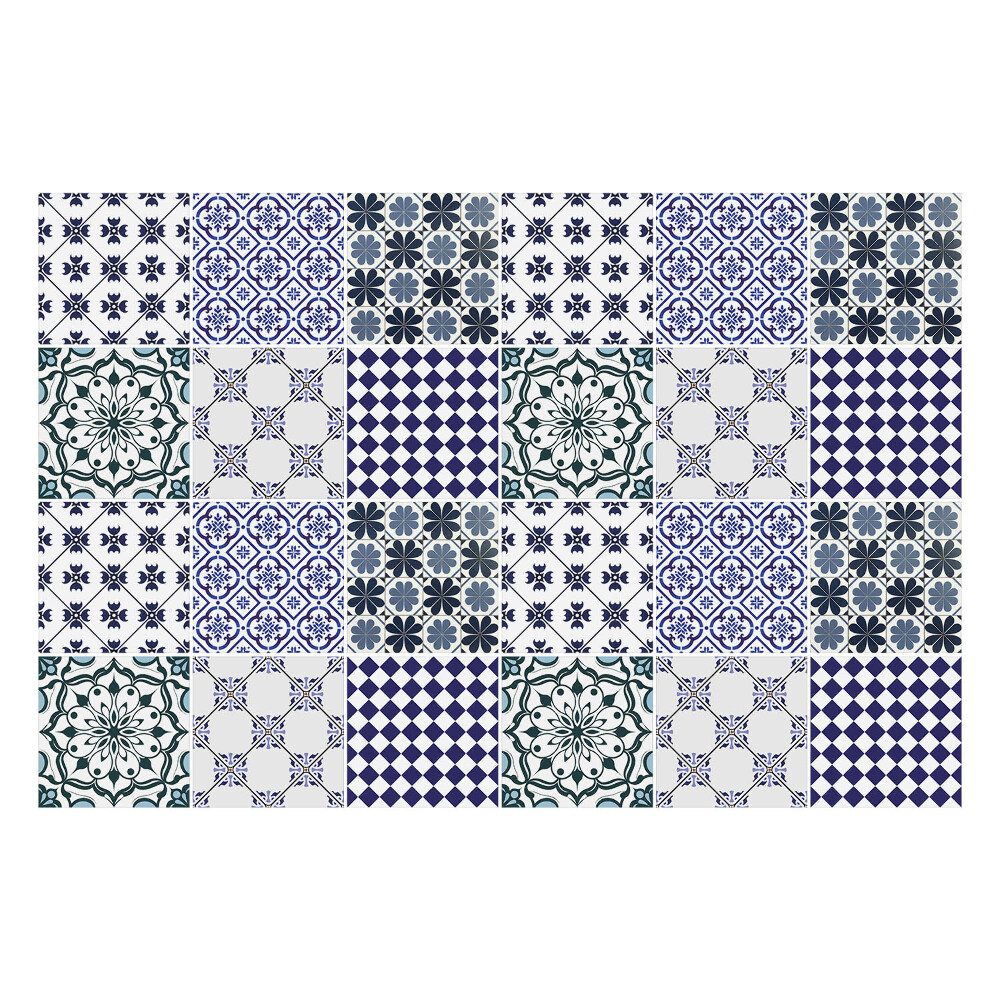 Samolepky na obklady Geometrické kvetinové motívy