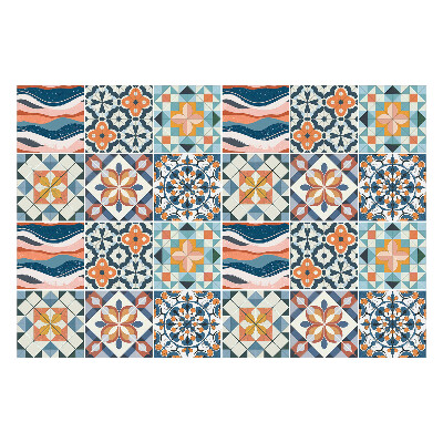 Samolepky na obklady Kvetinové mozaiky a figúrky