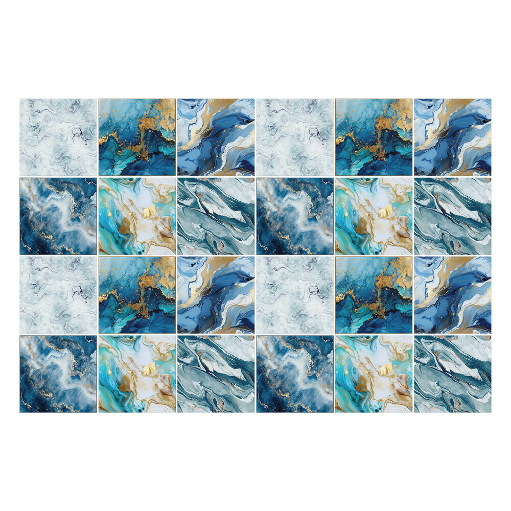 Samolepky na kachličky Abstraktné škvrny modrej