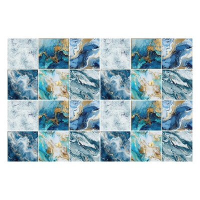 Samolepky na kachličky Abstraktné škvrny modrej