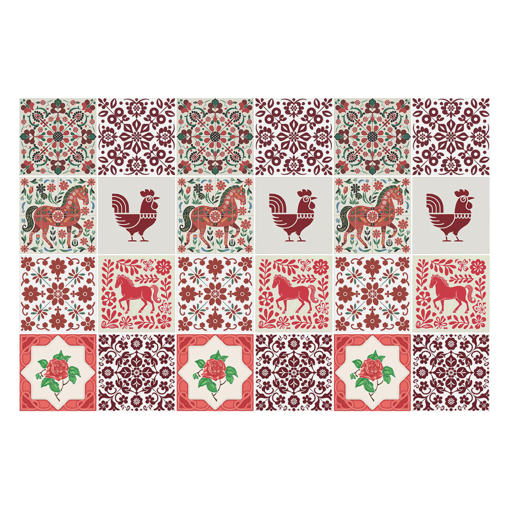 Samolepky na kachličky Tradičné ľudové motívy