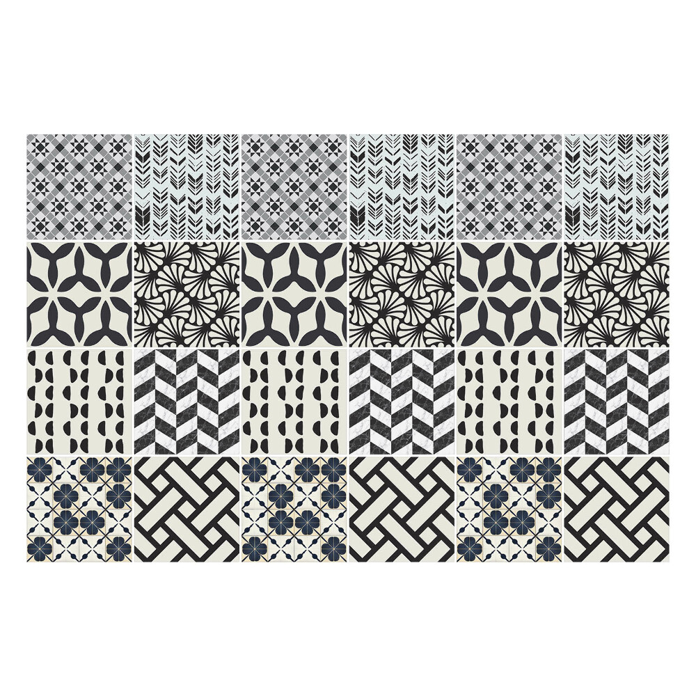 Samolepky na kachličky Ilúzia geometrického motívu