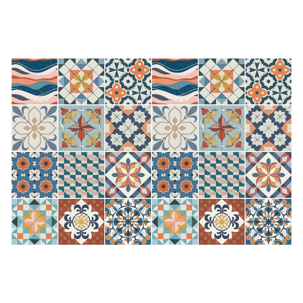 Samolepky na kachličky Farebné orientálne motívy