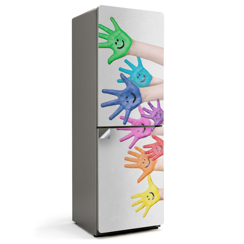 Fototapeta na chladničku Šťastné odtlačky rúk