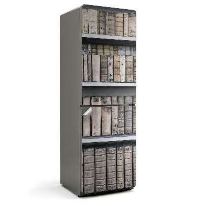 Samolepiaca nálepka na chladničku Staré knihy na poličkách