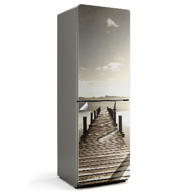 Samolepiaca nálepka na chladničku Mólo nad pokojnou vodou