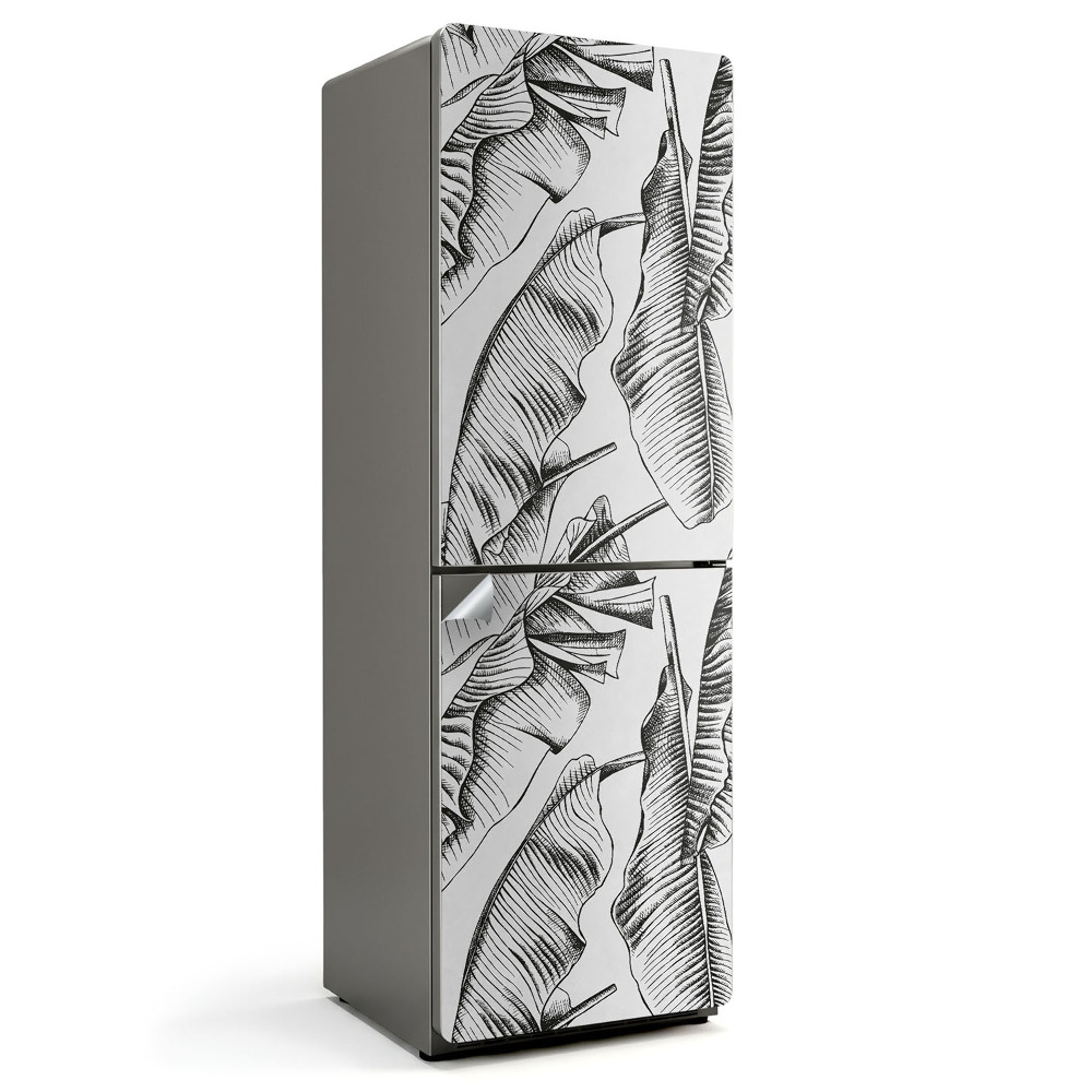 Nálepka na chladničku Listy v umeleckom vzore