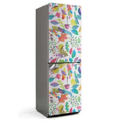 Samolepiaca nálepka na chladničku Farebné listy a kvety