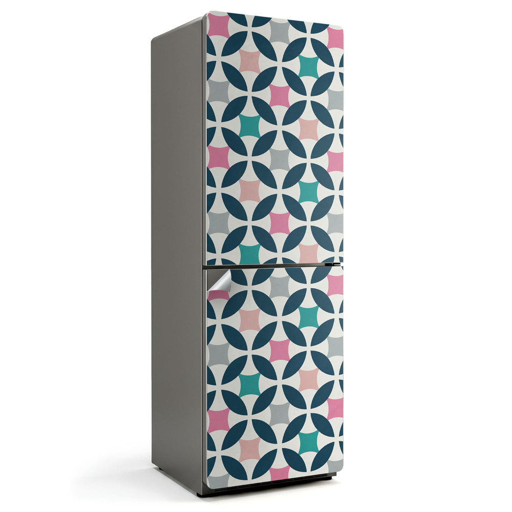 Samolepiaca nálepka na chladničku Geometrický vzor s kruhmi