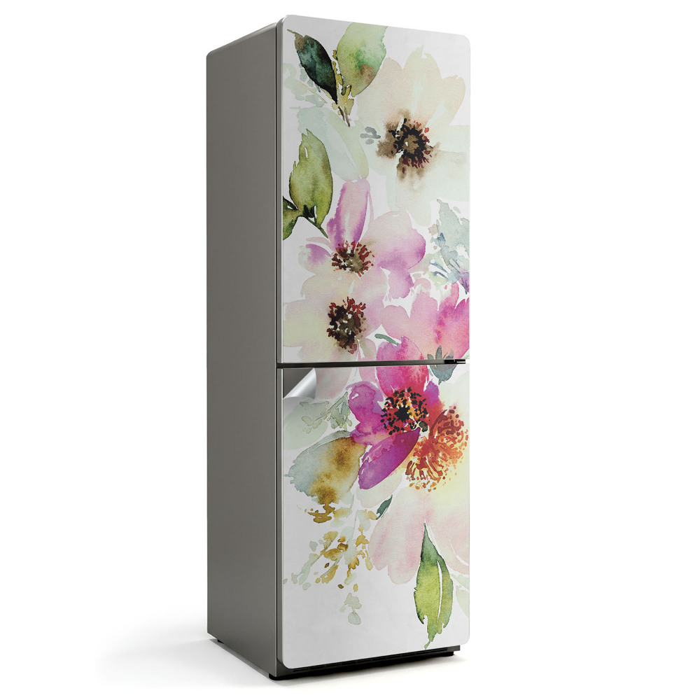 Samolepiaca nálepka na chladničku Kvetinový akvarelový vzor
