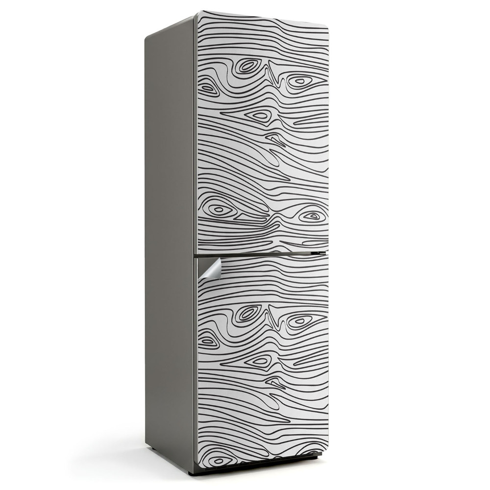 Fototapeta na chladničku Ilustrácia vlnitého dreva