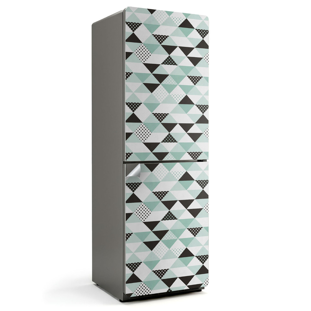 Fototapeta na chladničku Vzor s trojuholníkmi a bodkami