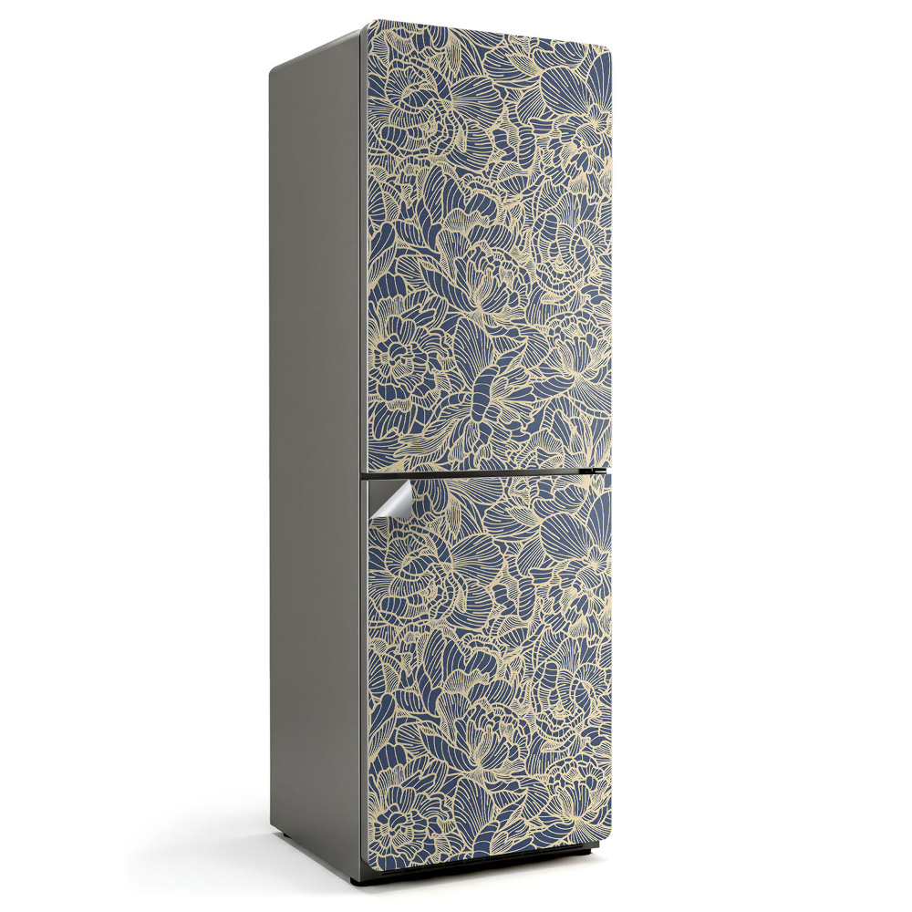 Samolepiaca nálepka na chladničku Kvetinový vzor línie