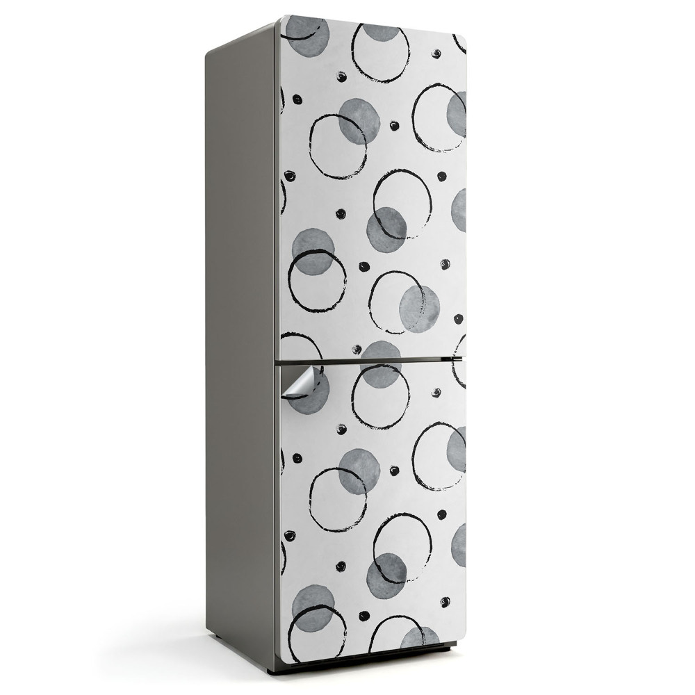 Samolepiaca nálepka na chladničku Abstraktné kruhy a bodky
