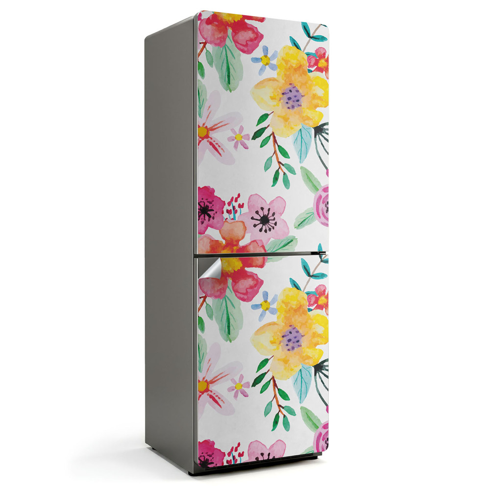 Fototapeta na chladničku Kvetinový vzor v akvarelu