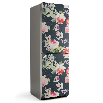 Samolepiaca nálepka na chladničku Kvetinový vzor v akvarelovom štýle