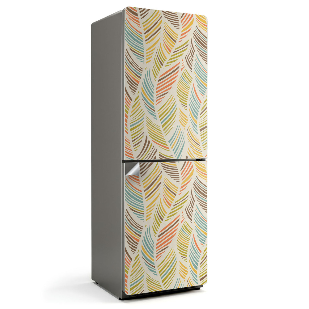 Nálepka na chladničku Vzor listov vo vlnách