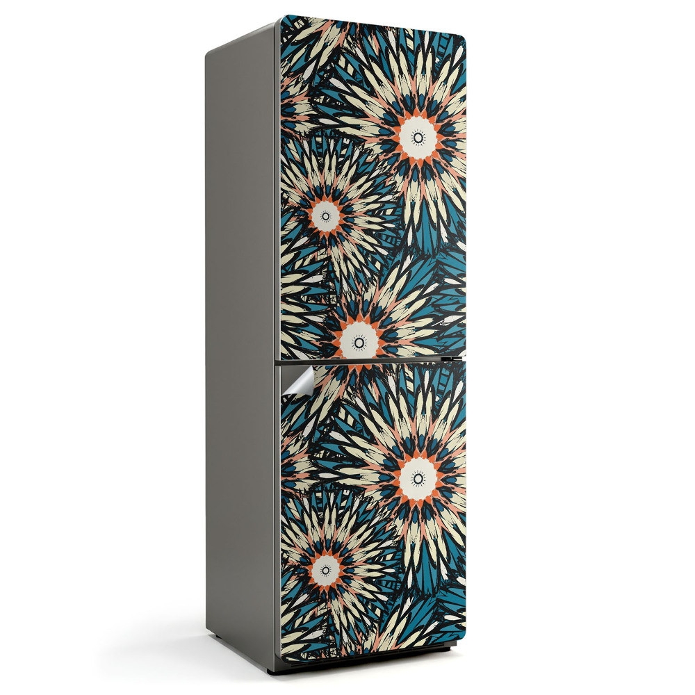 Samolepiaca nálepka na chladničku Kvetinový vzor s lúčmi