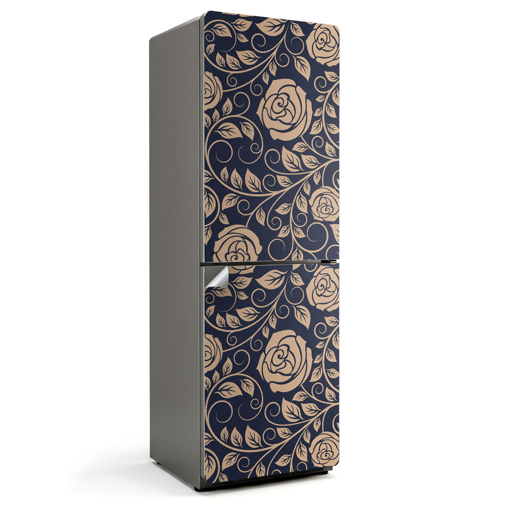 Nálepka na chladničku Kvetinový vzor s listami