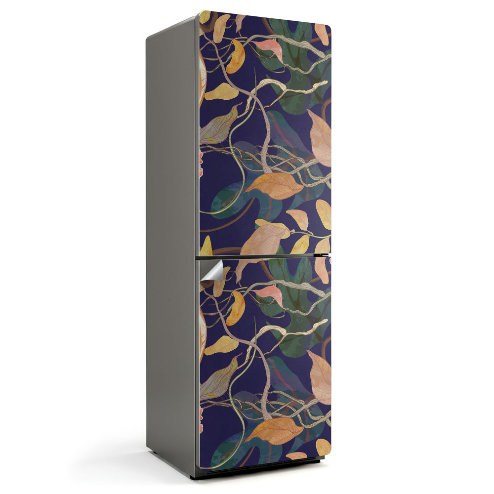 Samolepiaca nálepka na chladničku Rastlinné vzory a listy