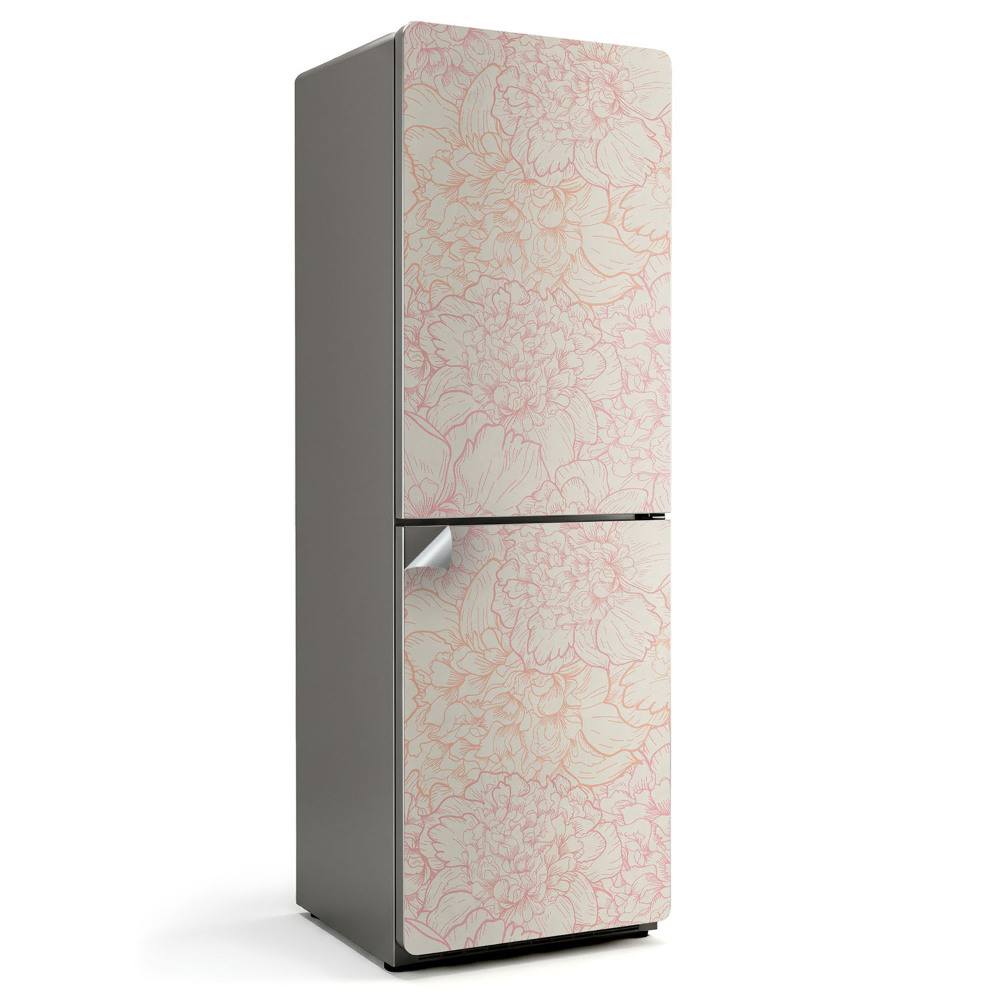 Nálepka na chladničku Kvetinový vzor v rade