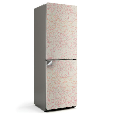 Nálepka na chladničku Kvetinový vzor v rade